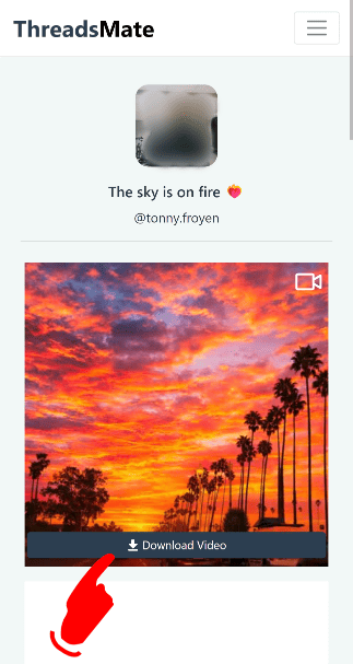 Download Threads media on mobile
